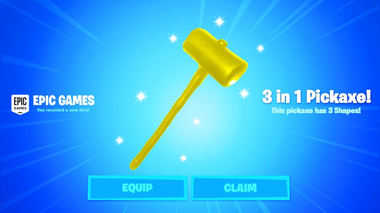 This is a 3 in 1 Fortnite Pickaxe! 😍