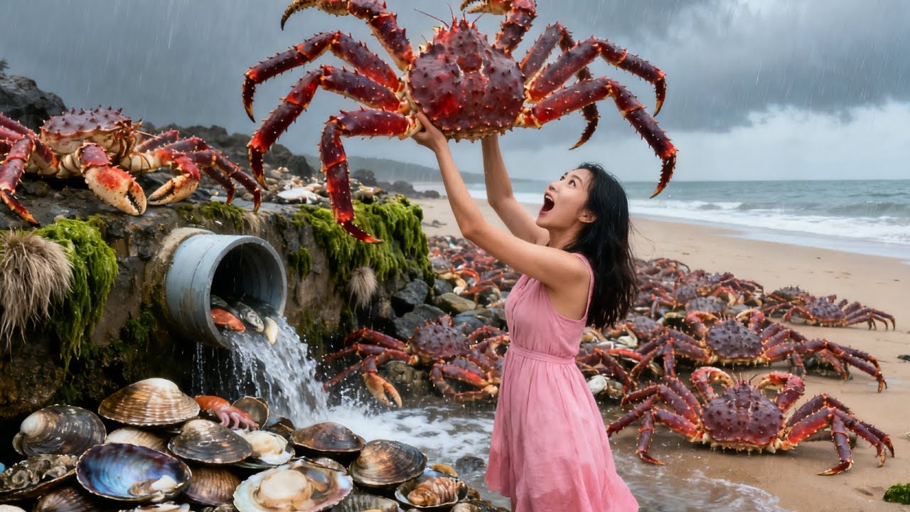 Early Beachcombing Trip Unexpectedly Resulted In A Rare Encounter With A King Crab.