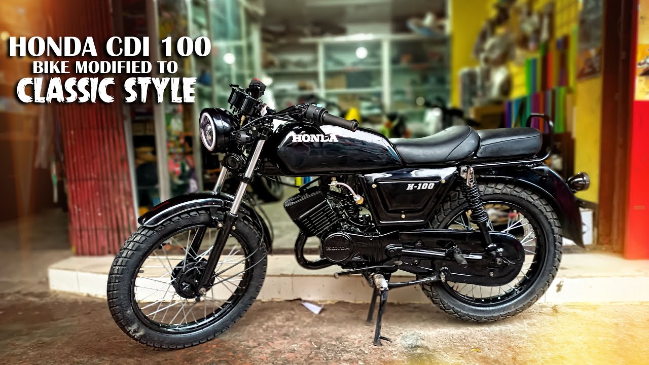 Honda CDI 100 ( H100 ) modification I honda cdi 100 bike modified into classic style bike in BD.