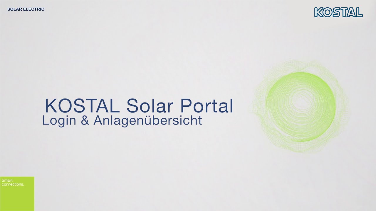KOSTAL Solar Portal: Login und Anlagenübersicht