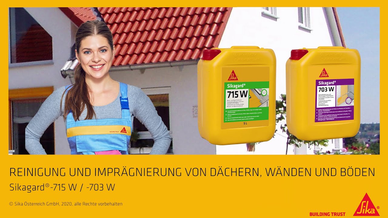 Reinigung und Imprägnierung im Außenbereich mit Sikagard®-715 W / -703 W