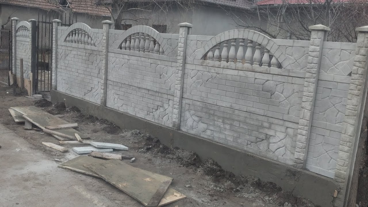 Montare Gard beton construcții