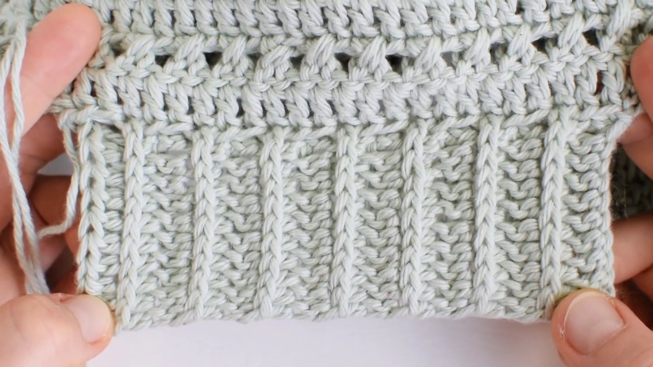 Joining half double crochet ribbing to a garment as you go.
