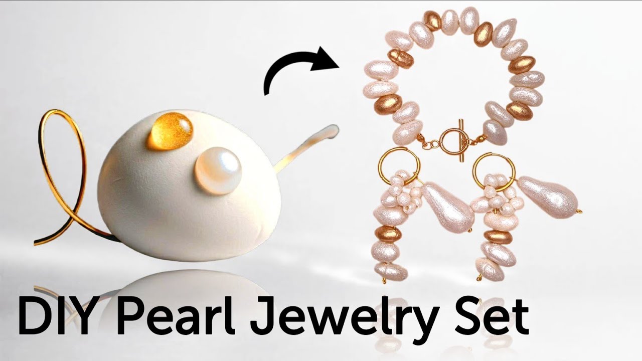 Gold & Pearl Set✨ DIY Bracelet & Earrings