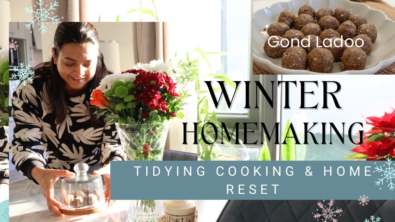 Productive Day Vlog| Home & Kitchen Reset| Winter Special Gond Ragi Ladoo Recipe