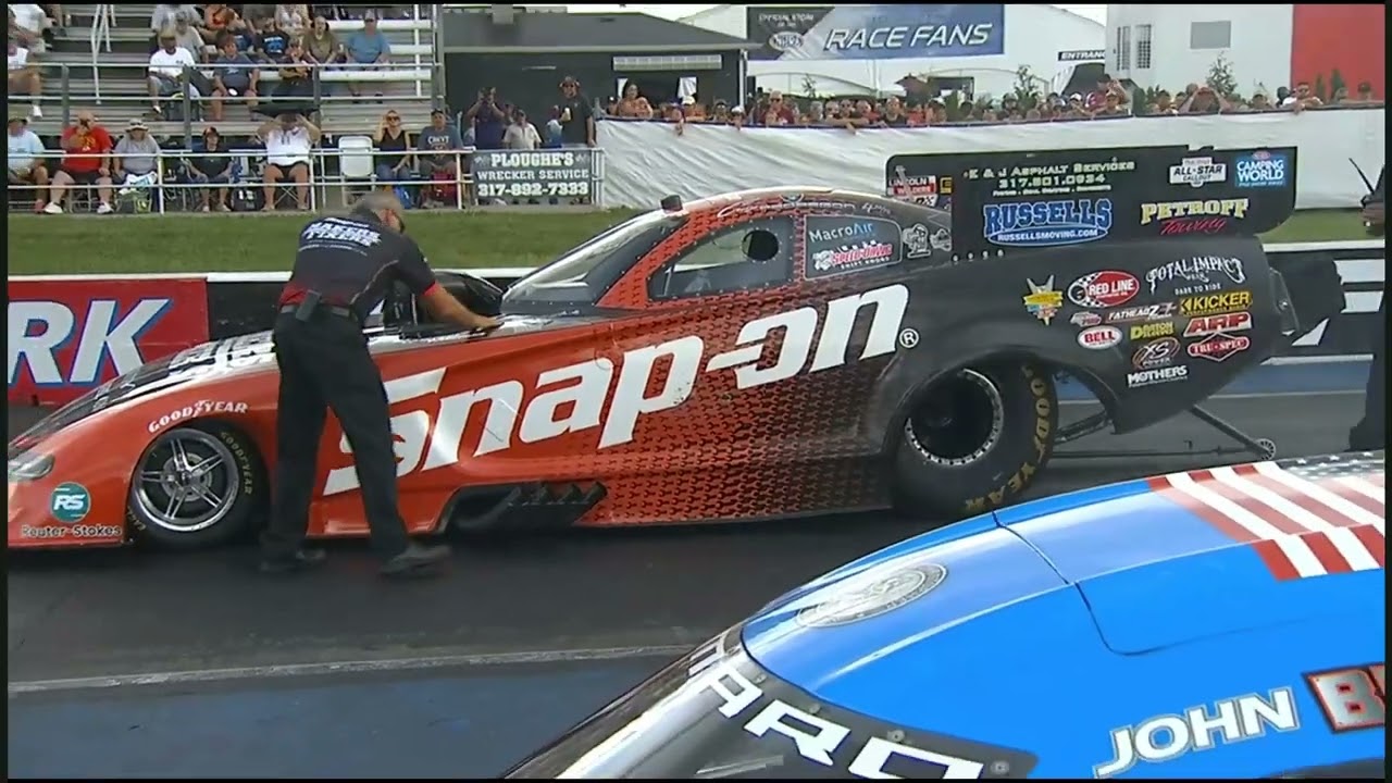 John Force, Cruz Pedregon, Top Fuel Funny Car, Qualifying Rnd 5, Dodge Power Brokers, U S  Nationals