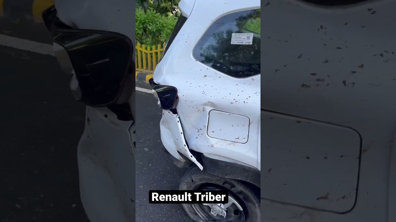Renault Triber build quality 💥#renault #triber #accident
