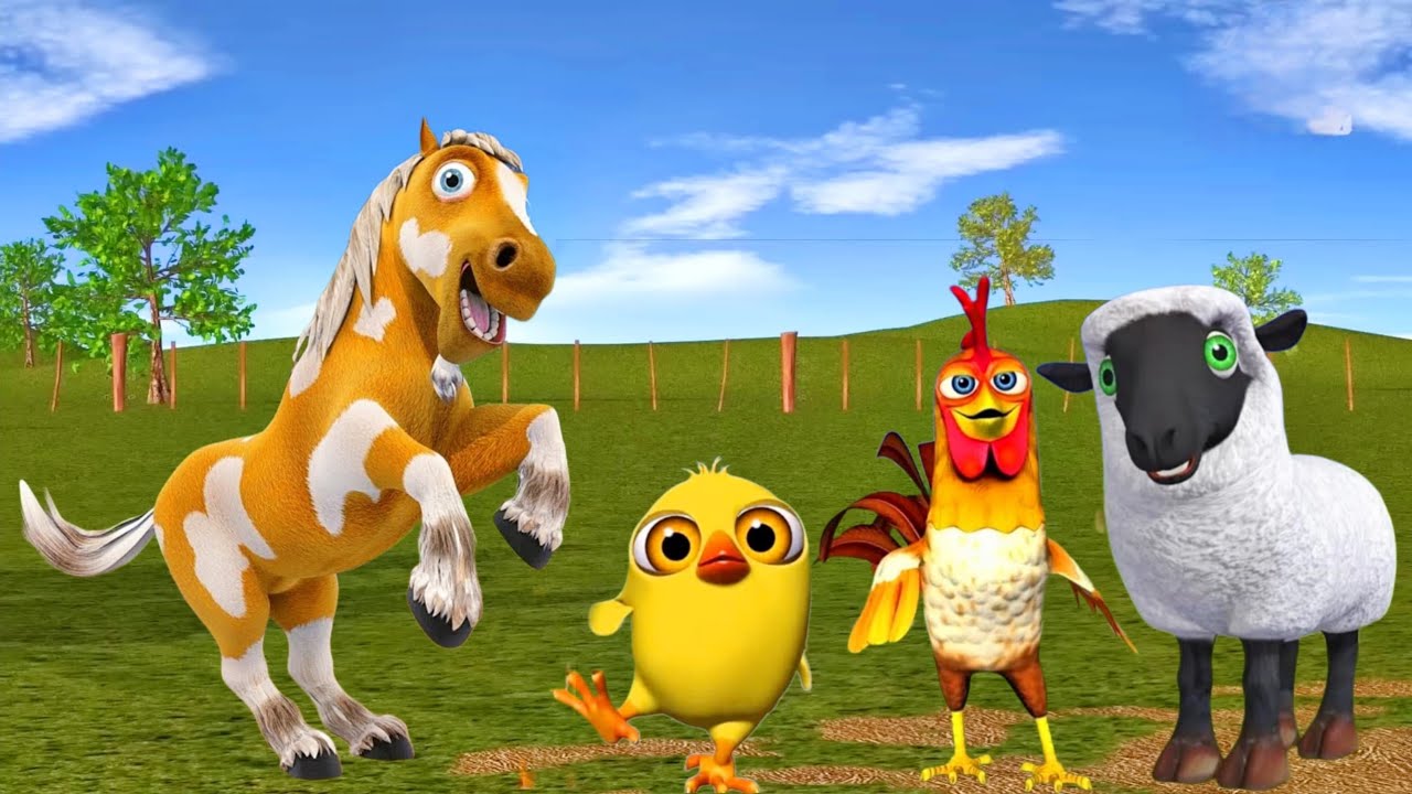 El Pollito pío 3d  el Toro y el Tractor de la Granja el Pollito y el Tractor de la Granja Lavacalola