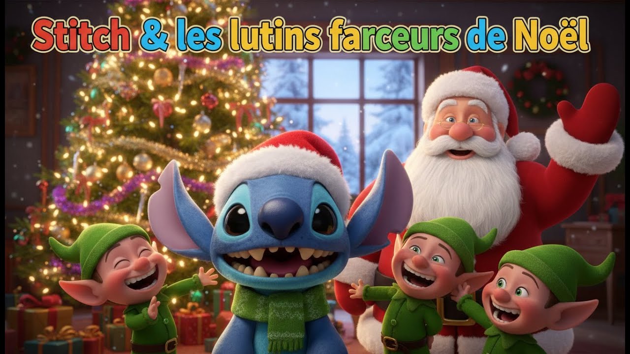 Stitch et les lutins farceurs de Noël 🎅🎄 Chanson drôle pour enfants