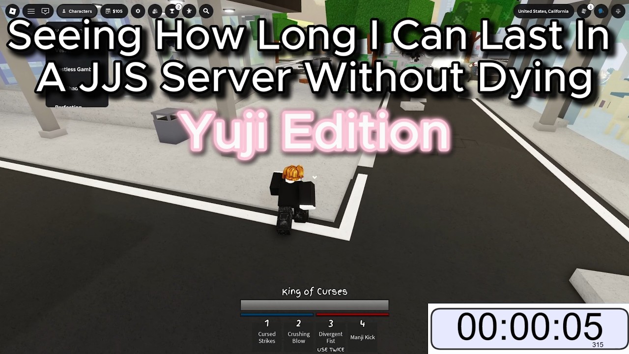 Seeing How Long I Can Last In A JJS Server Without Dying | Yuji Edition