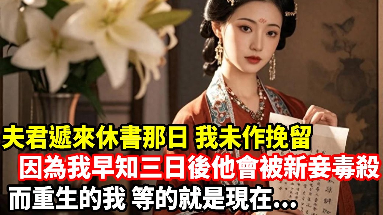 夫君遞來休書那日我未作挽留，因為我早知三日後他會被新​​妾毒殺，而重生的我，等的就是現在...