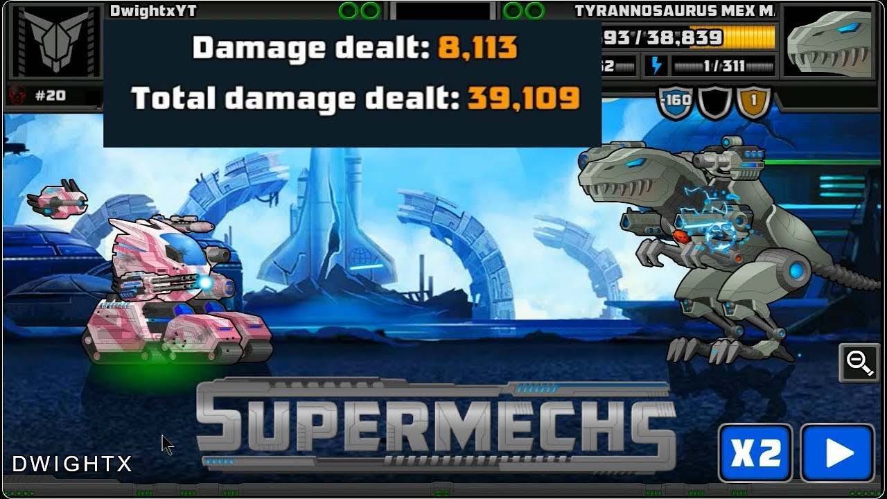 Supermechs⛅ Ending A T-Rex III 🦕 [39,000+ Damage]