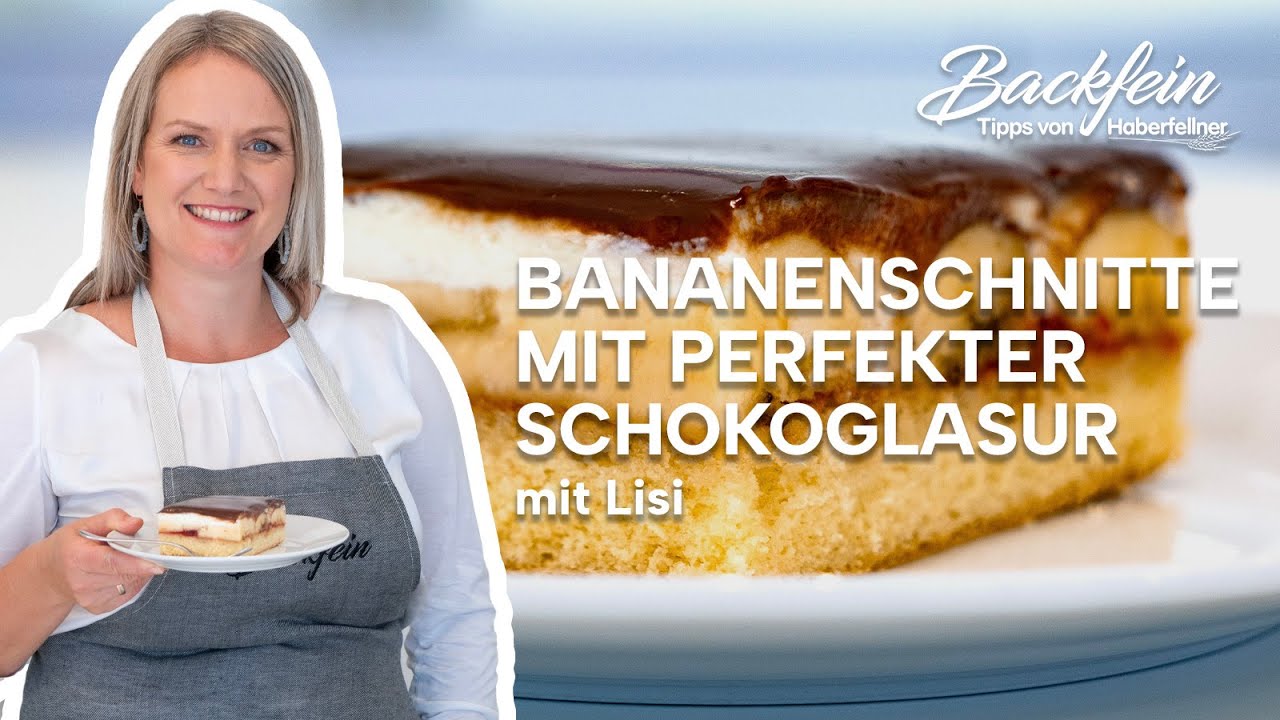Bananenschnitte mit perfekter Schokoglasur