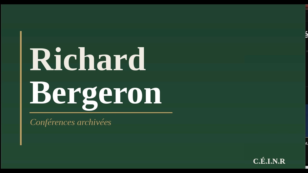 Richard Bergeron - Je crois en Dieu - 10e Conf. suite - No1887A