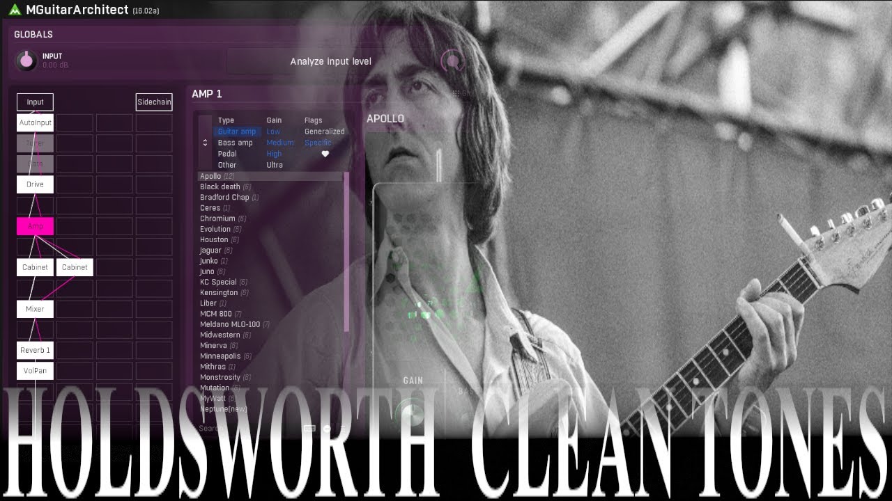 Holdsworth Clean Tones in MGuitararcitect