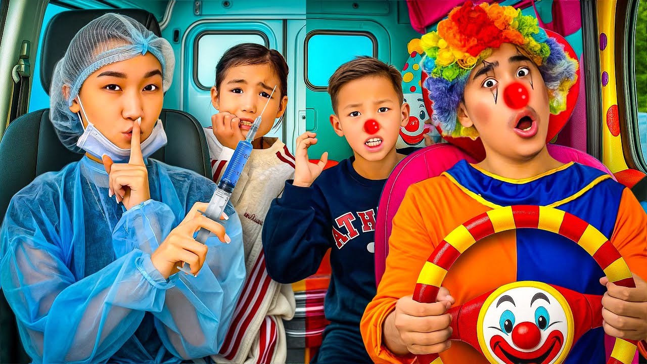 Клоун таксист және доктор😱🤡💉(аликош пен козайымды ұрлап кетті😱😭)