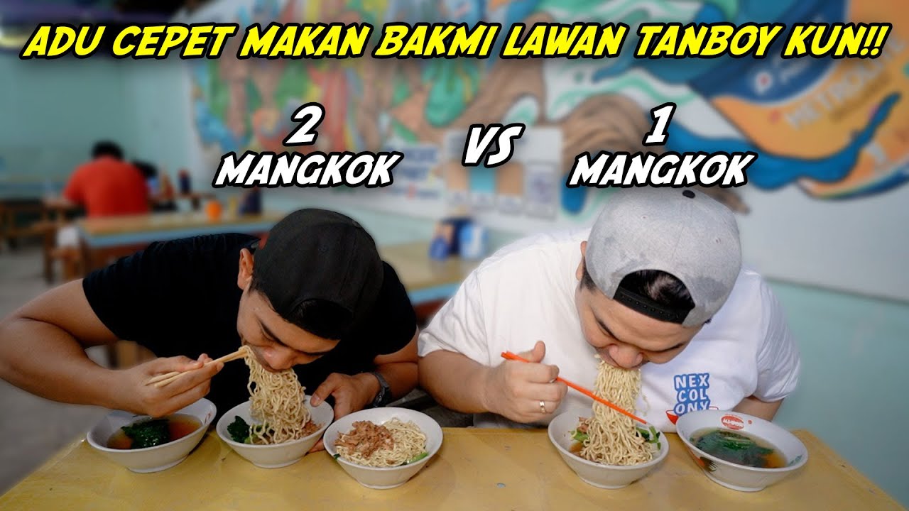 NANTANGIN TANBOY KUN LAGI, ADU CEPET MAKAN BAKMI!!