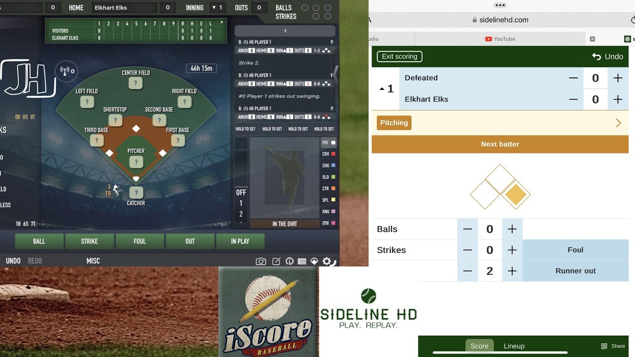 Comparing SideLineSCORE with iScore for scoring baseball/softball games
