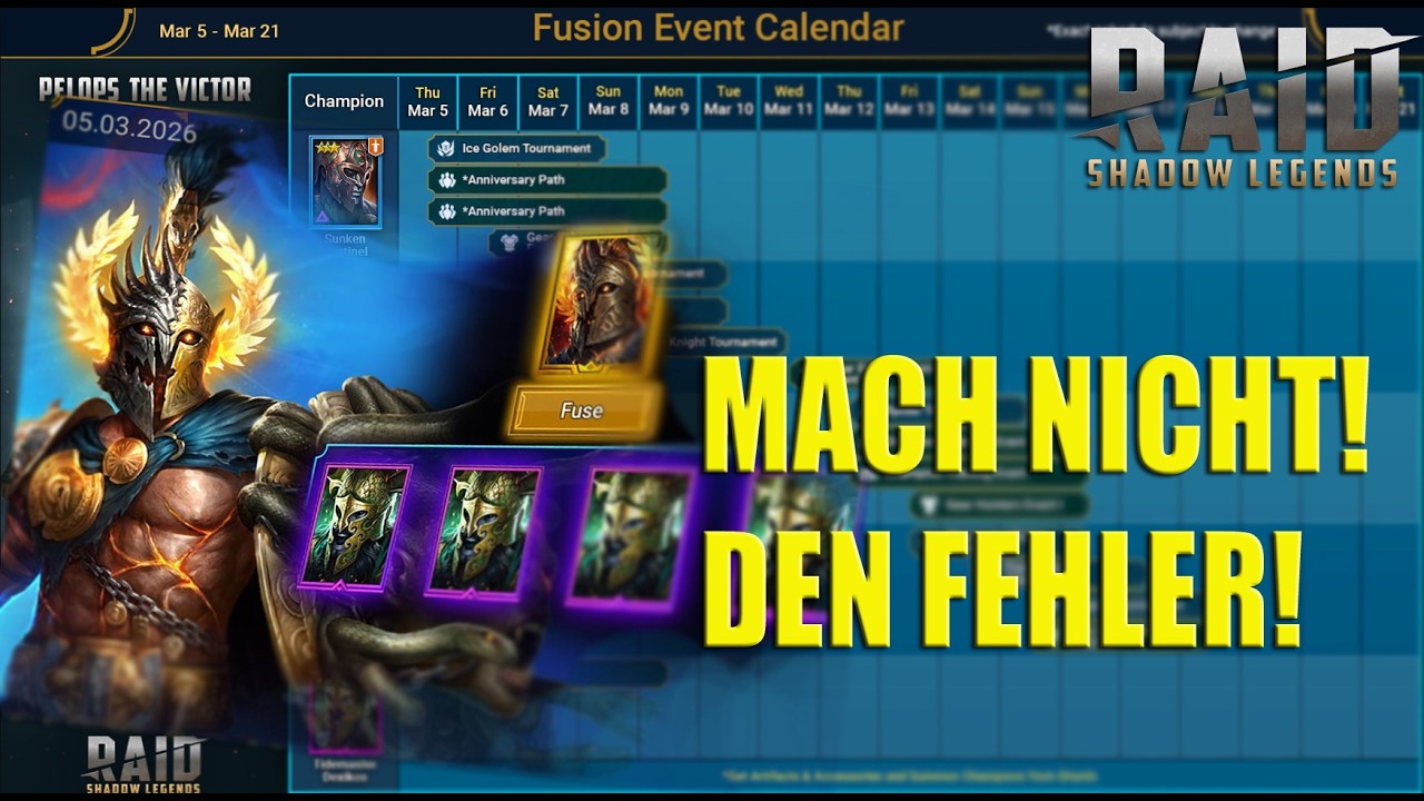 PELOPS FUSION! 😱 EARLY & MIDGAME! GUIDE !I RAID: Shadow Legends I 33
