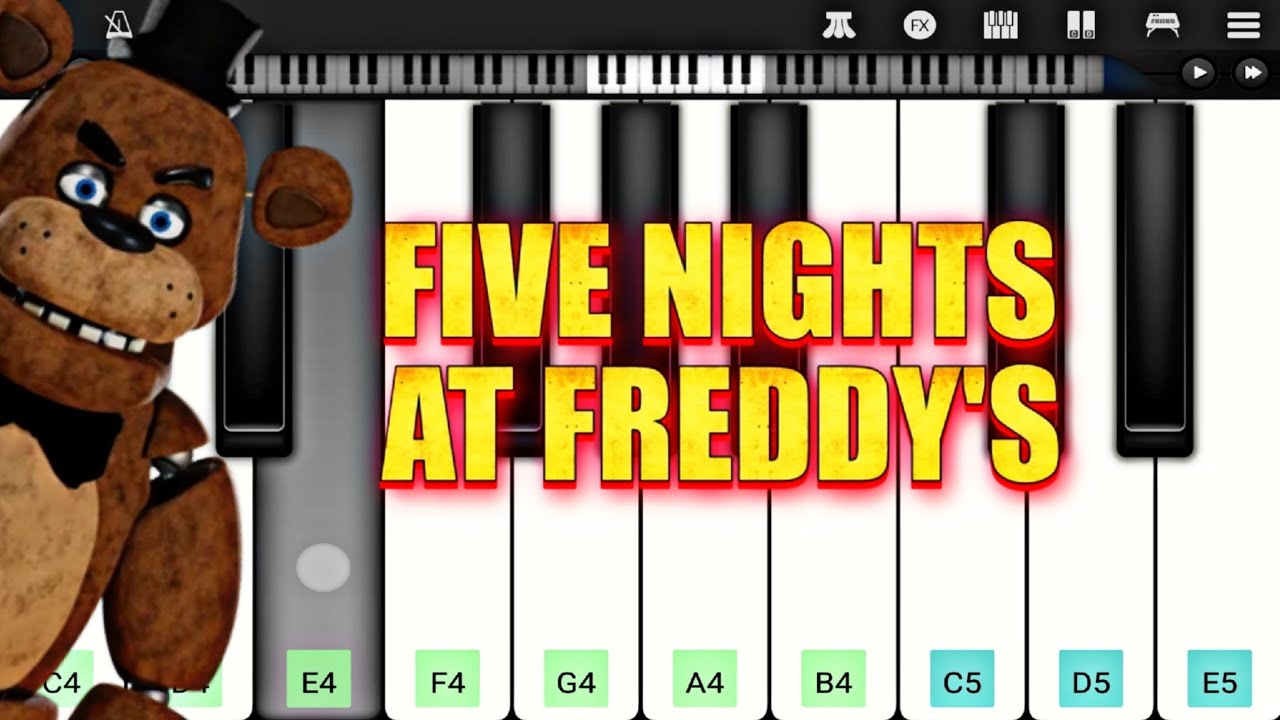 Five nights at freddy's songs 1,2,3,4 (PERFECT PIANO) 🔴LIVE PIANO MOBILE | EASY Piano Tutorial Fnaf🧸