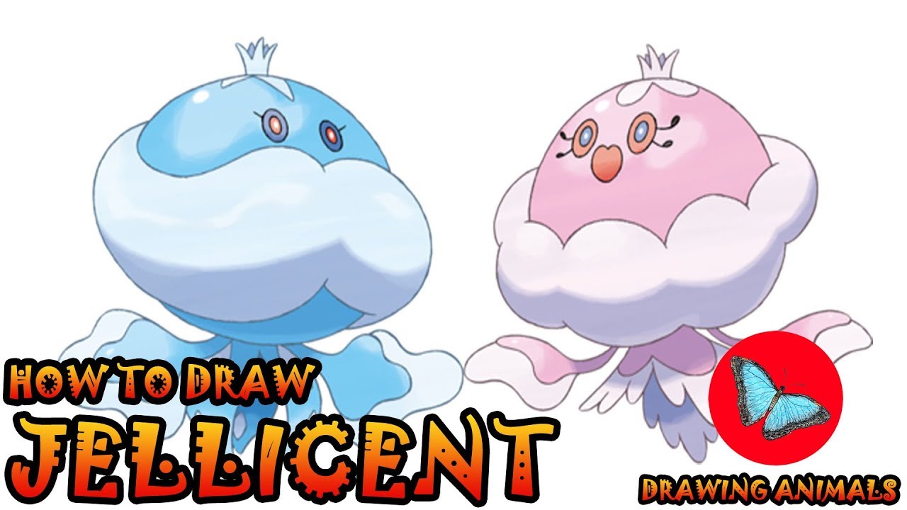 How To Draw Jellicent Pokemon | Drawing Animals