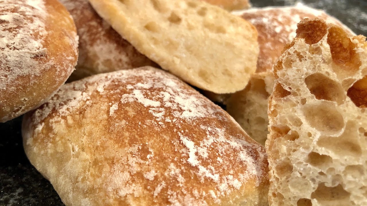 Brotbacken Ciabatta Dinkel mit Naturhefe