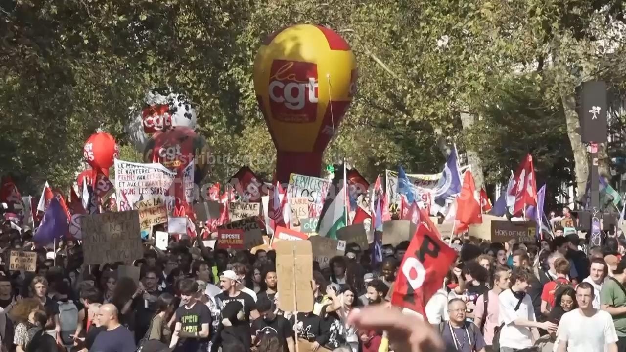 Thousands take to the streets of Paris and Lille to protest against France budget
