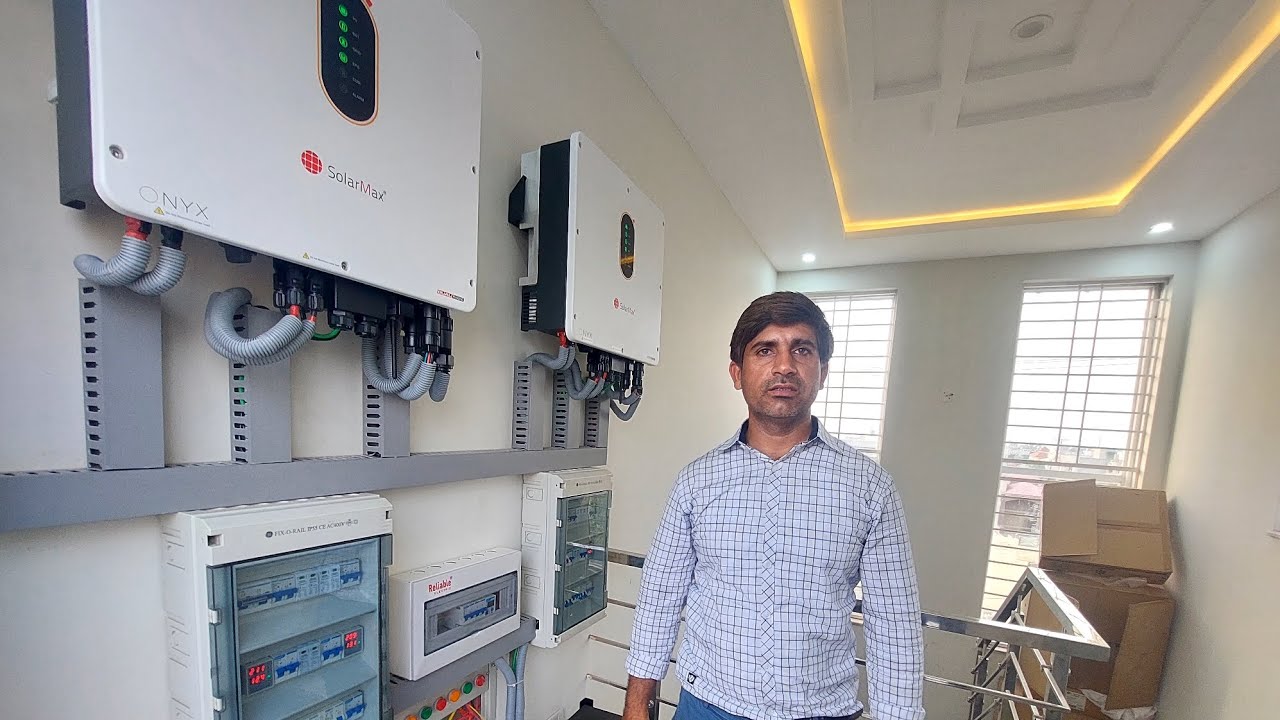 Solar Max pv 9000 6kw hybrid  on grid Hybrid  inverter  with pylontech  batteries logi535 byficial