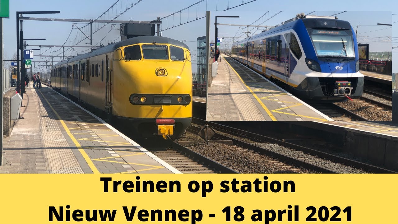 Treinen op station Nieuw Vennep - 18 april 2021