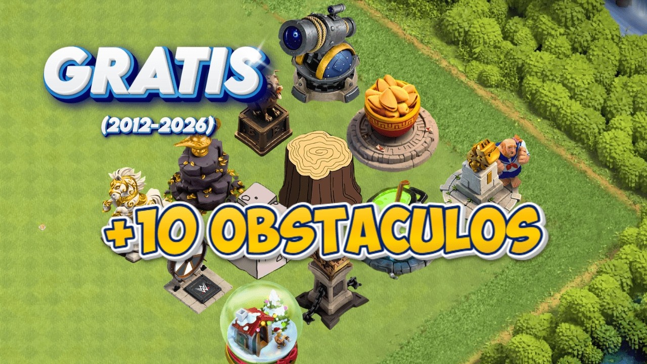 Todos los Obstáculos ANIMADOS 3x3 de la Historia (Gratis) – Clash of Clans