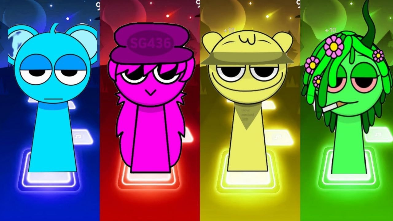 BLUE 🆚 PINK 🆚 YELLOW 🆚 GREEN 🔥 | TILES HOP EDM RUSH ⚡ WHO WINS?!