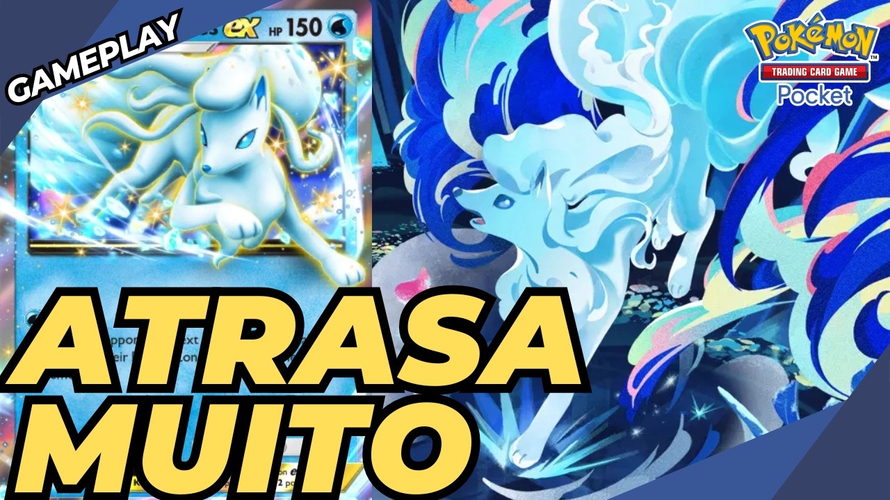 Alolan Ninetales ATORMENTA o seu oponente | Gameplay Pokémon TCG Pocket
