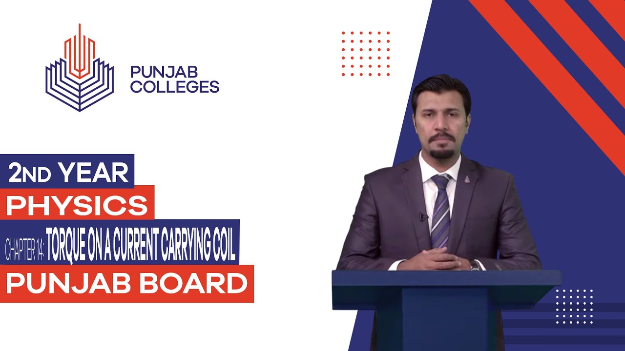 PGC Lectures-Inter Part II-Punjab Board- Physics - Chapter 14 - Torque On a Current Carrying Coil