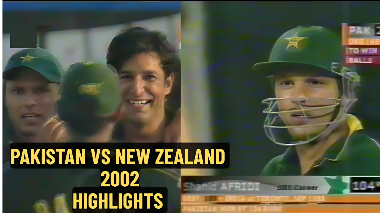 Pakistan vs New Zealand | Sharjah 2002 | Shahid Afridi 108 Runs | Wasim Akram 03 wickets Highlights