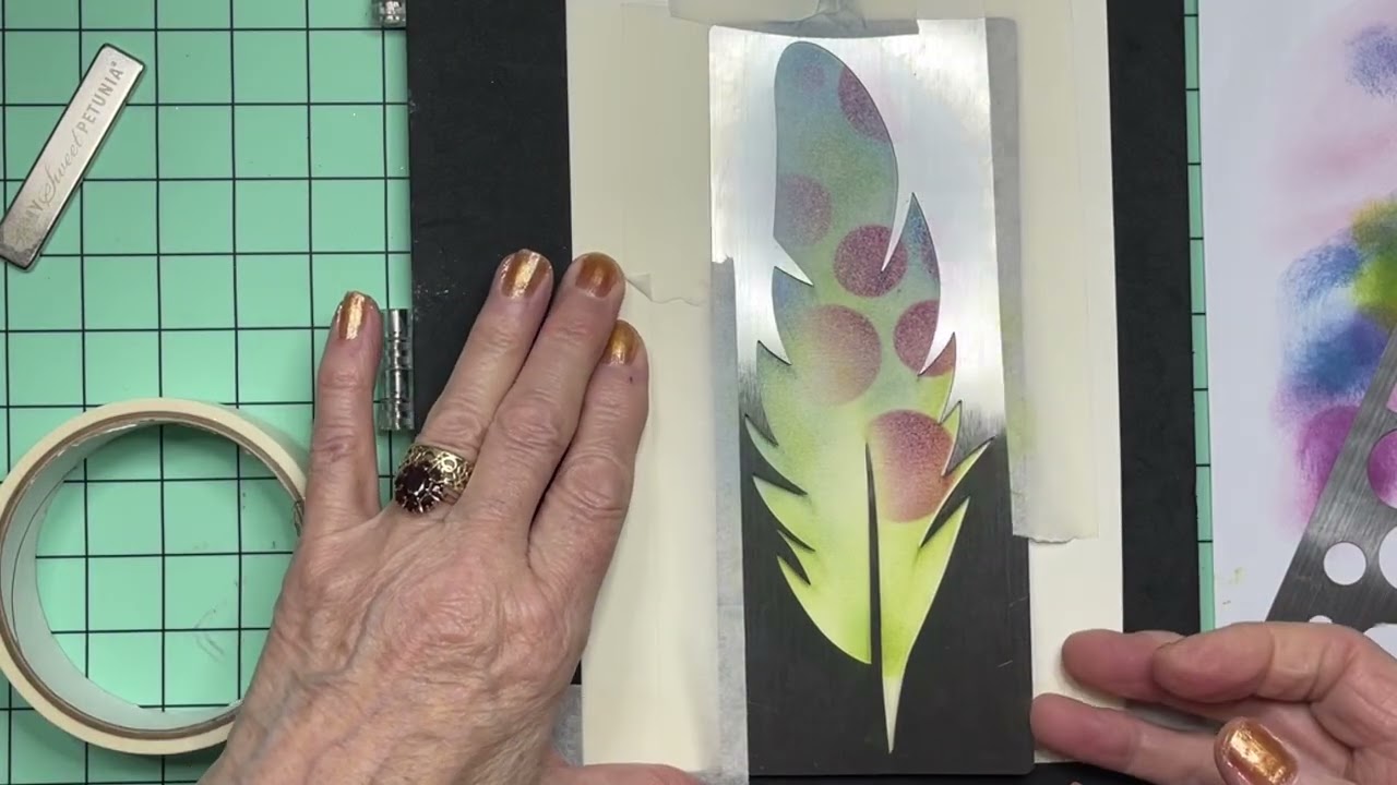A Feather … from Sweet Poppy Stencils - l LOVE IT ! 