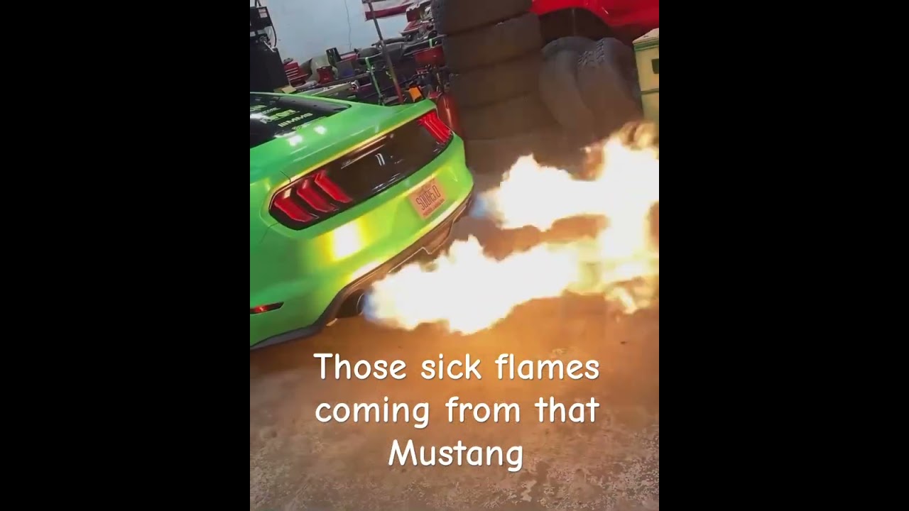 Mustang gt gets a flame kit install 🔥🔥🔥 #mustangclub #viralvideo