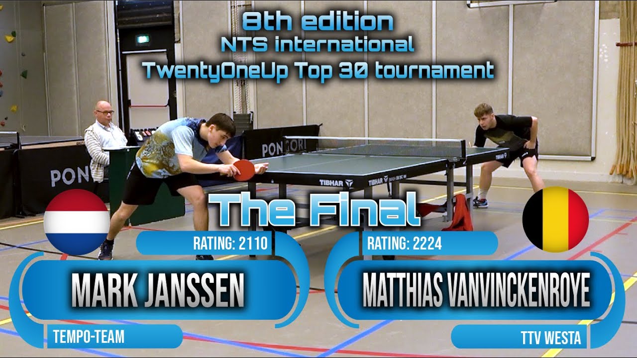 THE FINAL - 8th edition NTS int. tournament Mark Janssen vs Matthias Vanvinckenroye #sports #卓球