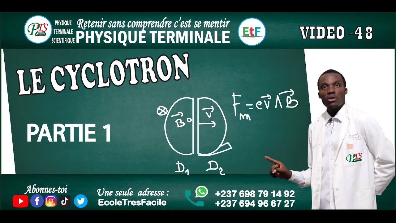Physique Terminale #48 : Application des lois de newton - LE CYCLOTRON  - question 1 et 2