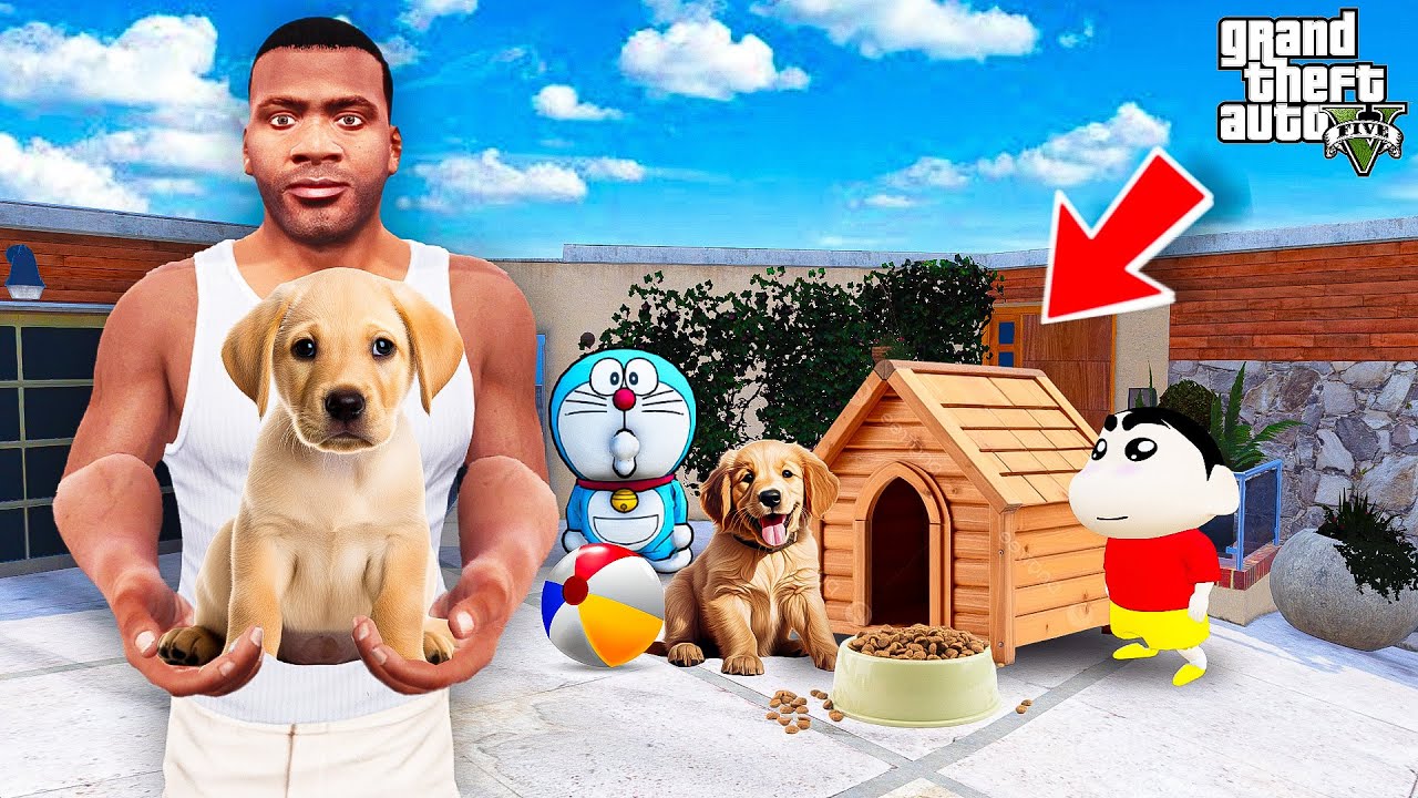 🚨 Franklin & Shinchan Found a MYSTERIOUS LOST PUPPY in GTA 5! 😱 (Shocking Truth!) | GTA 5 Telugu