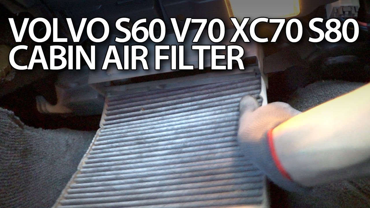 Volvo S60 V70 XC70 S80 cabin pollen air filter change