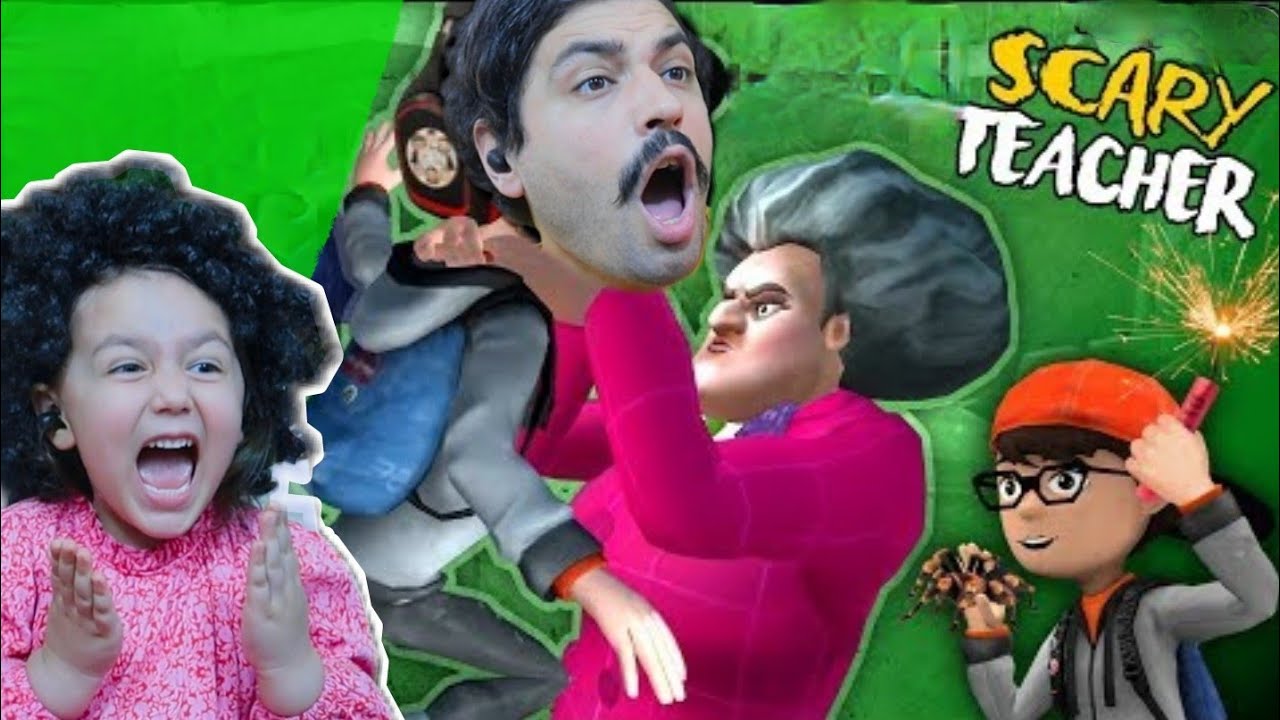 MİSS T'NİN SAÇINI BALTA KESTİ! KEL OLDU! | SCARY TEACHER 3D OYNUYORUZ!