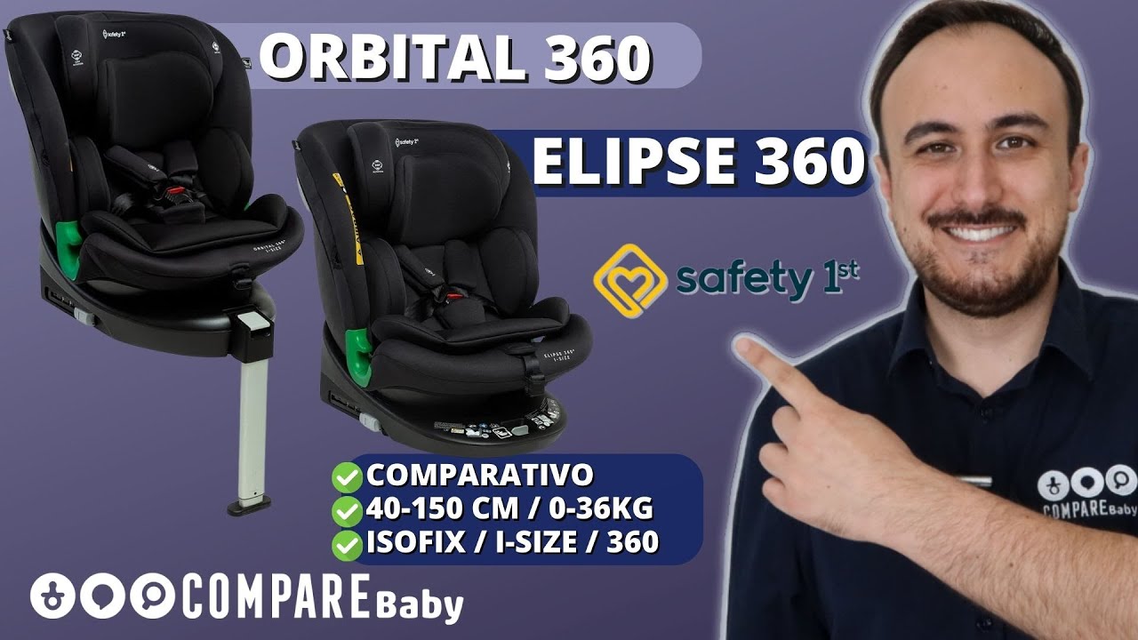 Cadeira ORBITAL 360 +  Cadeira ELIPSE 360 Safety 1st  ✅ LANÇAMENTO | 40-150cm | ISOFIX