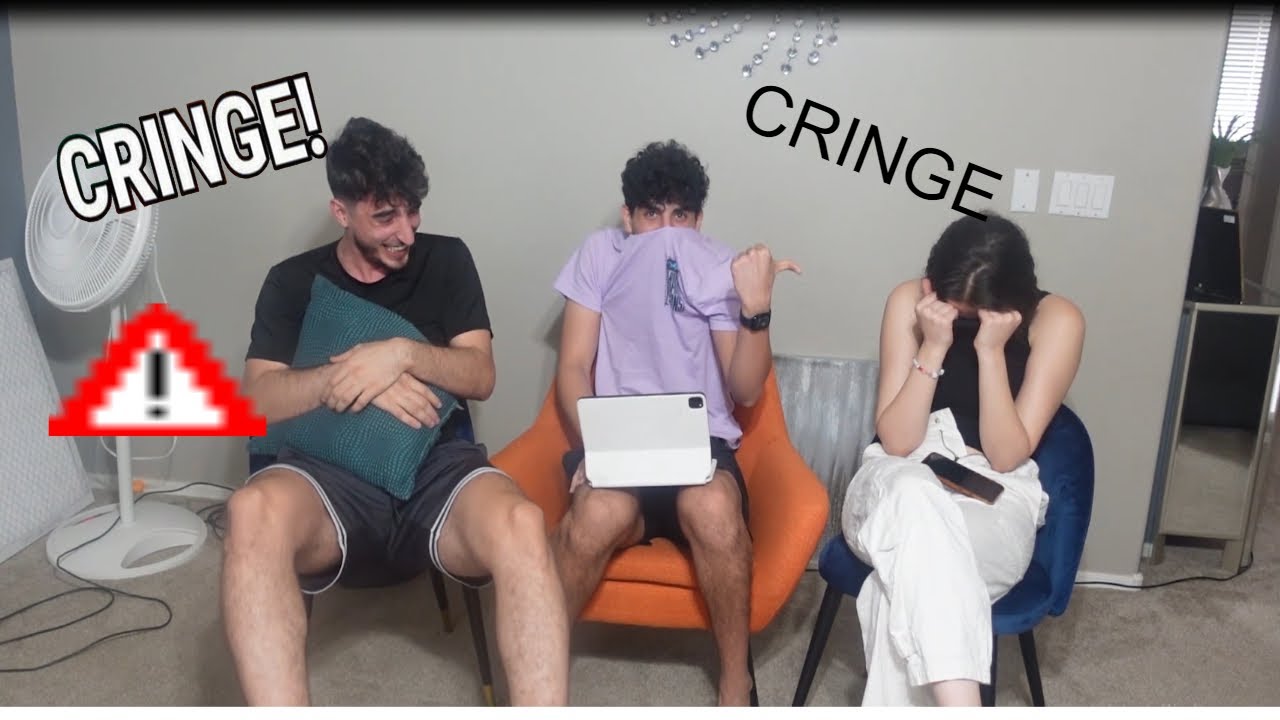 REACTING TO OUR CRINGIEST VIDEOS. REALLY CRINGE!!!