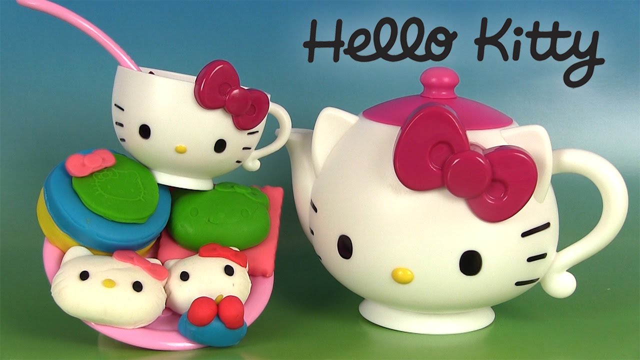 P&acirc;te &agrave; modeler Hello Kitty Service &agrave; th&eacute; Tea party Set Play Dough ハローキティ