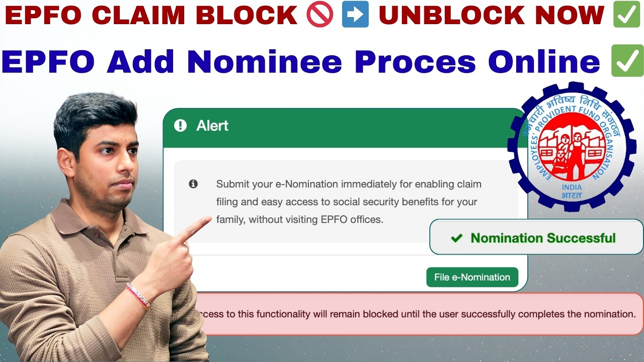 EPFO 👉 Submit your e Nomination immediately for enabling claim filing | EPFO Add eNominee Online
