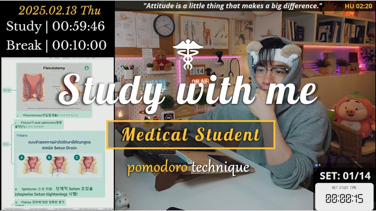 (25.02.14.FRI) Study with me 👨🏻‍⚕️| 14 Hrs | Pomodoro Timer | 🔥ASMR | SeewhY