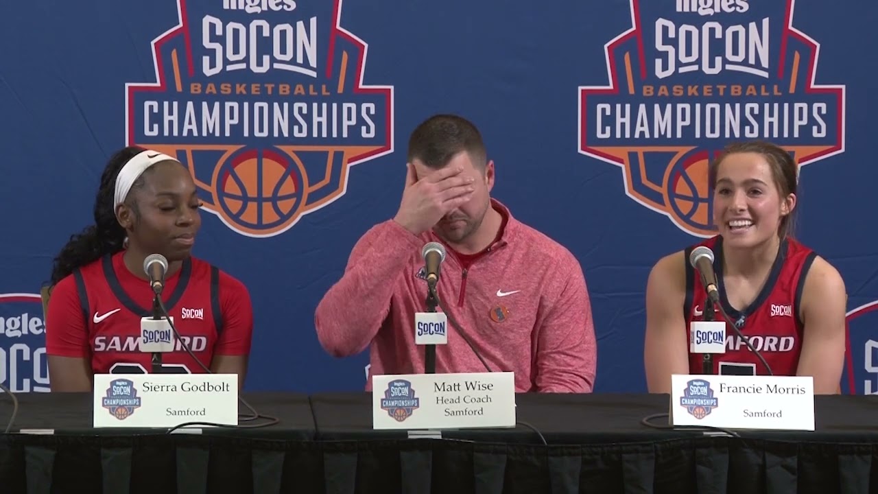 WBB: Matt Wise,  Francie Morris  & Sierra Godbolt Post Game (SoCon QF)