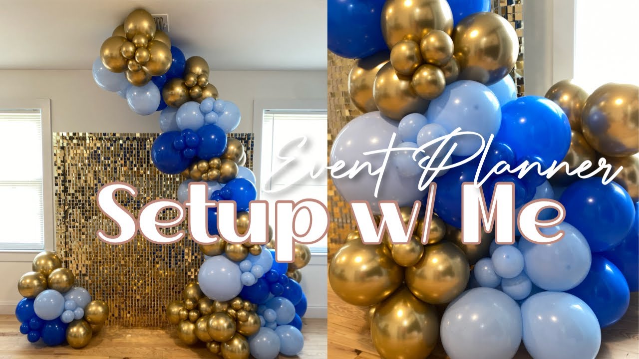 Setup w/ Me | House Of Party Gold Shimmer Wall | Graduation/ Prom Balloon Garland | DIYWITHKI