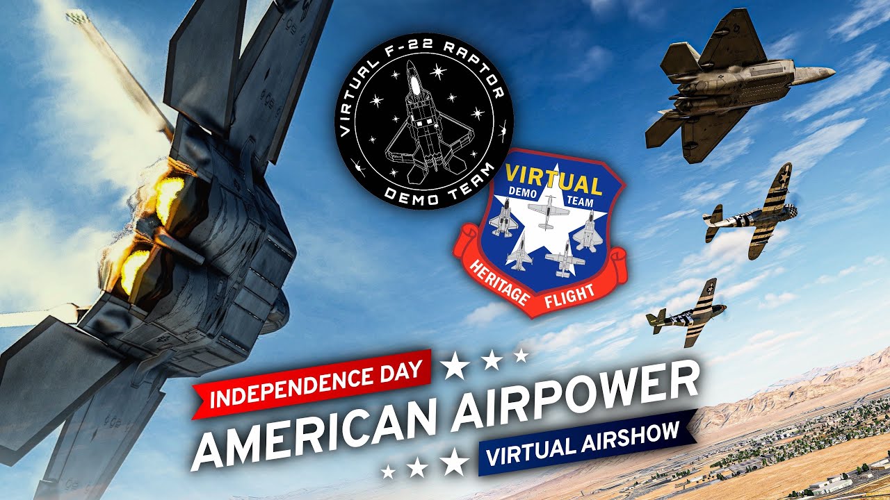 [4K] F-22 Raptor Demo & Heritage Flight || American Airpower Virtual Airshow