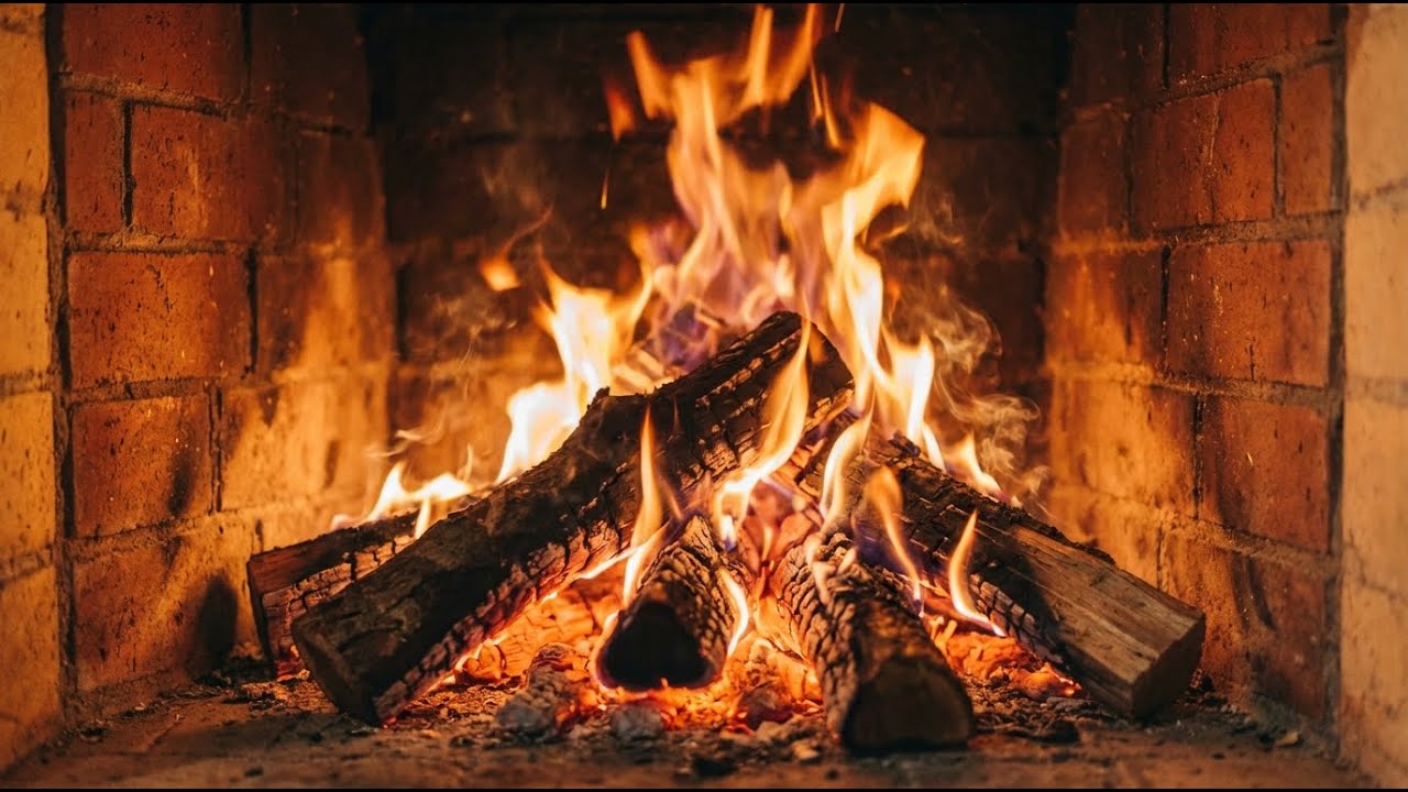 Crackling Fireplace | 12 Hours of Cozy Fire Sounds